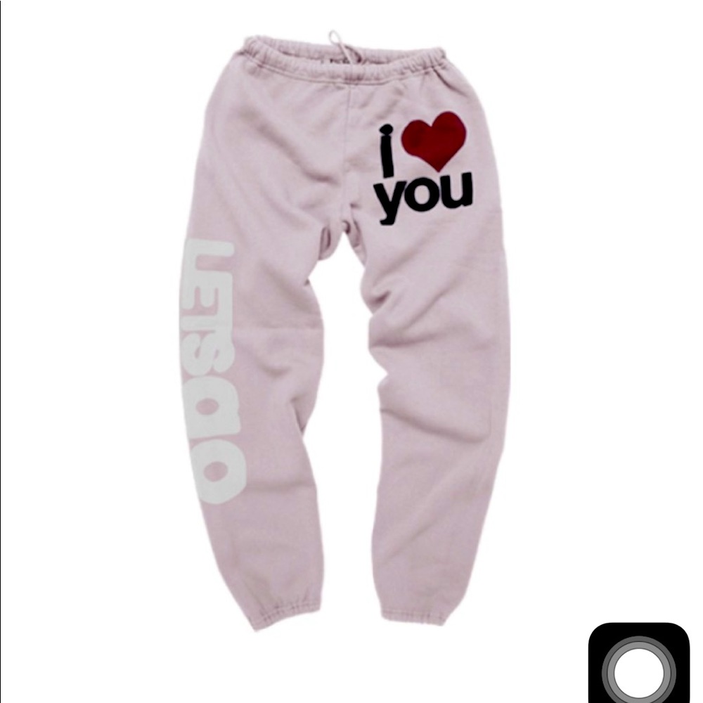 FREE CITY- ‘I love you’ sweatpants in Blush